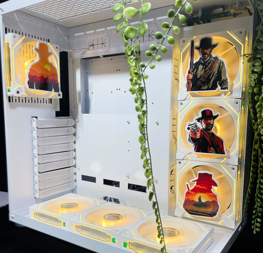 Red Dead Redemption Mıknatıslı Fan Kapağı – Oyuncu Pc Masaüstü Bilgisayar Kasa Aksesuarı - Gaming Pc