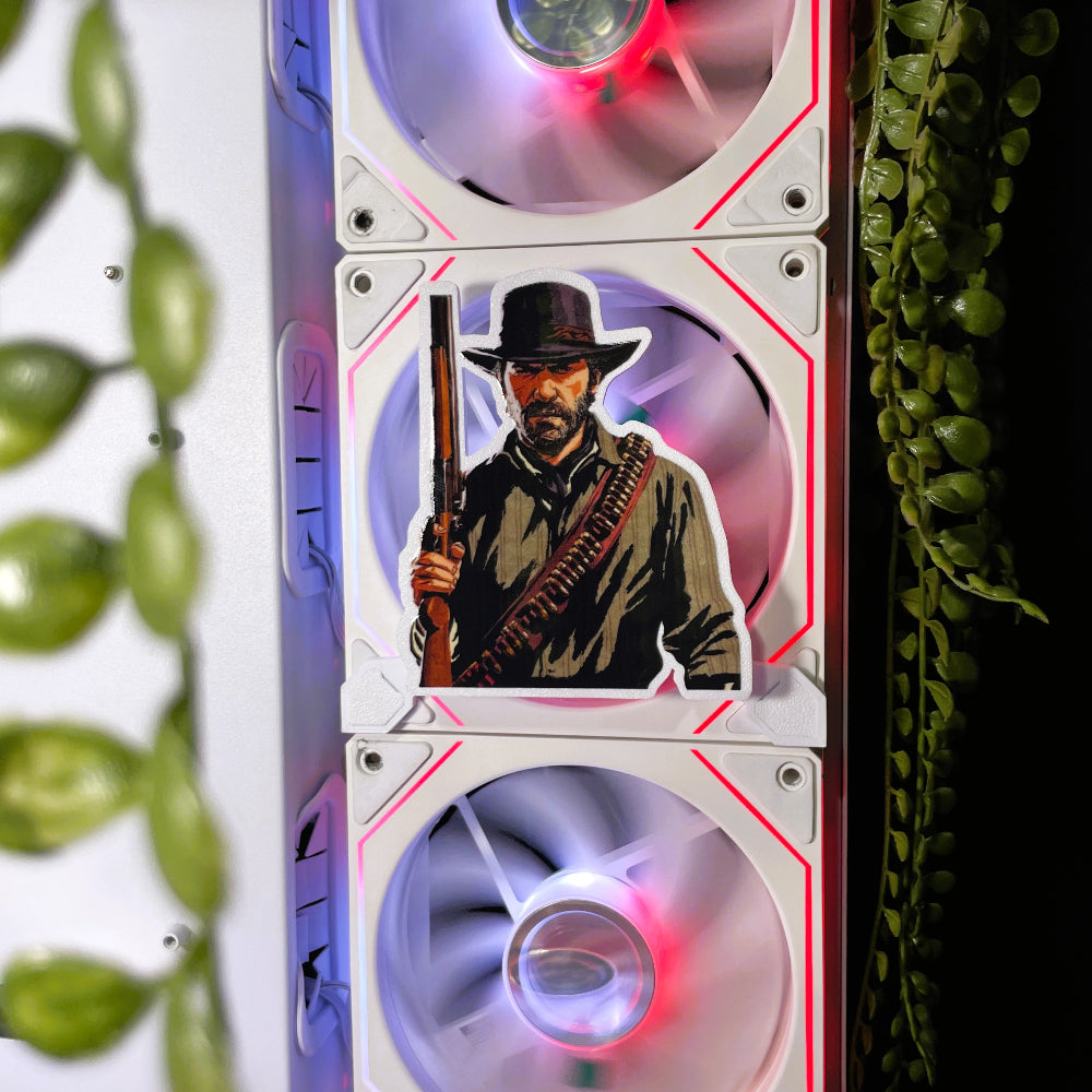 Red Dead Redemption Mıknatıslı Fan Kapağı – Oyuncu Pc Masaüstü Bilgisayar Kasa Aksesuarı - Gaming Pc