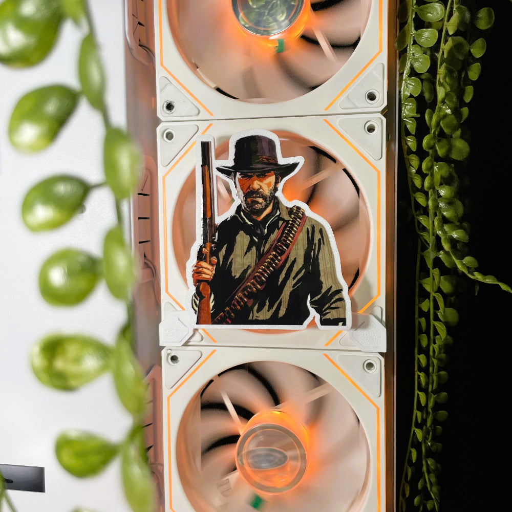 Red Dead Redemption Mıknatıslı Fan Kapağı – Oyuncu Pc Masaüstü Bilgisayar Kasa Aksesuarı - Gaming Pc