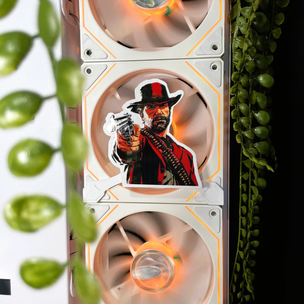 Red Dead Redemption Mıknatıslı Fan Kapağı – Oyuncu Pc Masaüstü Bilgisayar Kasa Aksesuarı - Gaming Pc