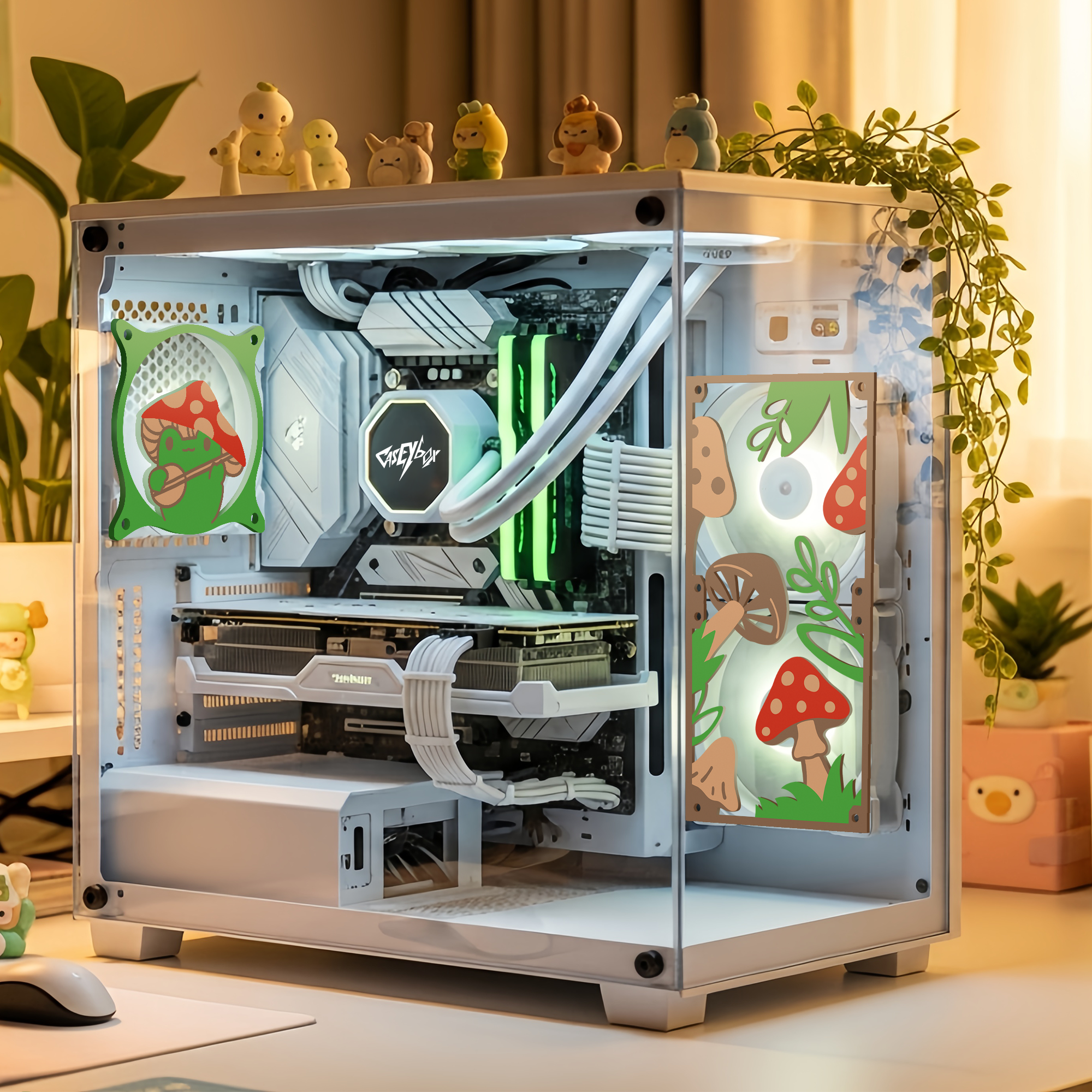 Mushroom Fan Kapağı 360, 240, 120mm – Oyuncu Pc Masaüstü Bilgisayar Kasa Aksesuarı - Gaming Pc