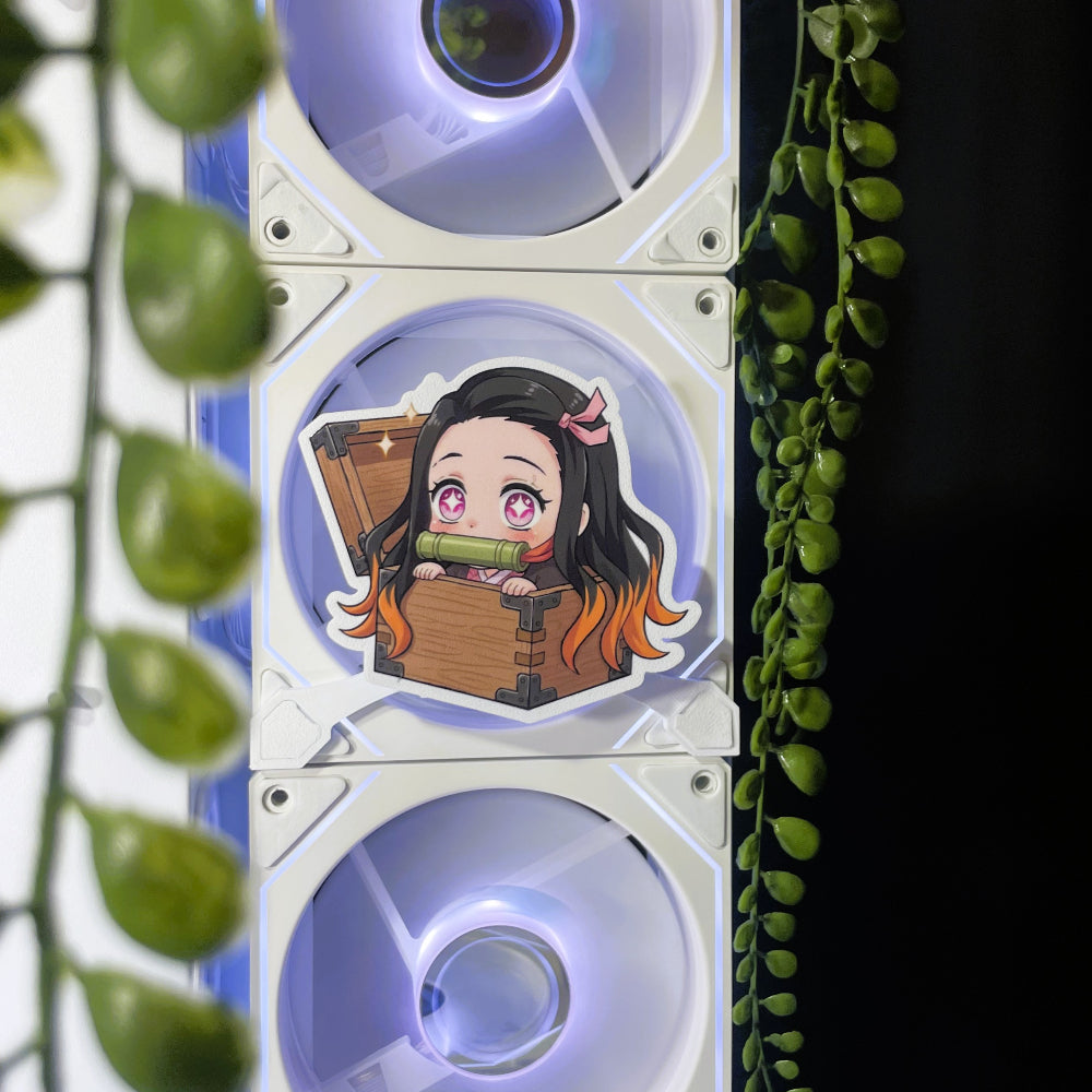Nezuko Mıknatıslı Fan Kapağı – Oyuncu Pc Masaüstü Bilgisayar Kasa Aksesuarı - Gaming Pc