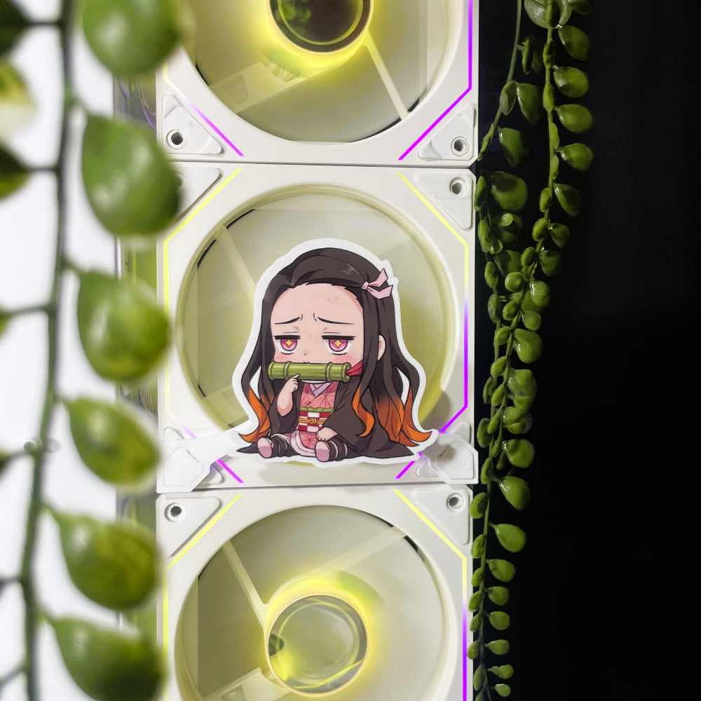 Nezuko Mıknatıslı Fan Kapağı – Oyuncu Pc Masaüstü Bilgisayar Kasa Aksesuarı - Gaming Pc