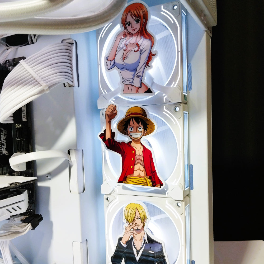 One Piece Mıknatıslı Fan Kapağı – Oyuncu Pc Masaüstü Bilgisayar Kasa Aksesuarı - Gaming Pc