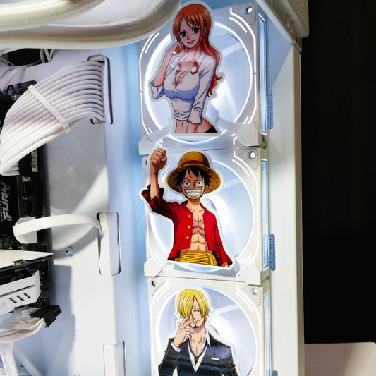 One Piece Mıknatıslı Fan Kapağı – Oyuncu Pc Masaüstü Bilgisayar Kasa Aksesuarı - Gaming Pc