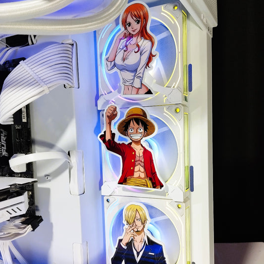 One Piece Mıknatıslı Fan Kapağı – Oyuncu Pc Masaüstü Bilgisayar Kasa Aksesuarı - Gaming Pc