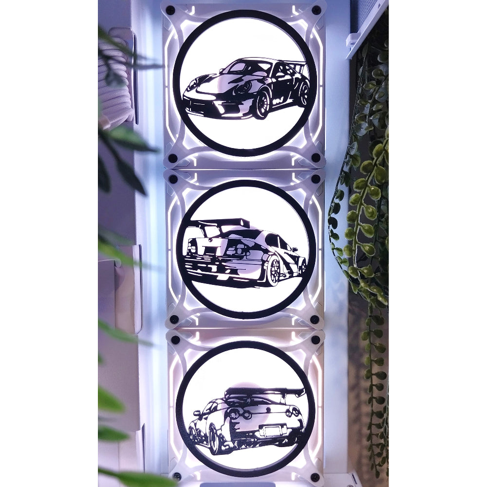 Porsche, BMW, Gtr R35 120mm Fan Kapağı – Oyuncu Pc Masaüstü Bilgisayar Kasa Aksesuarı - Gaming Pc