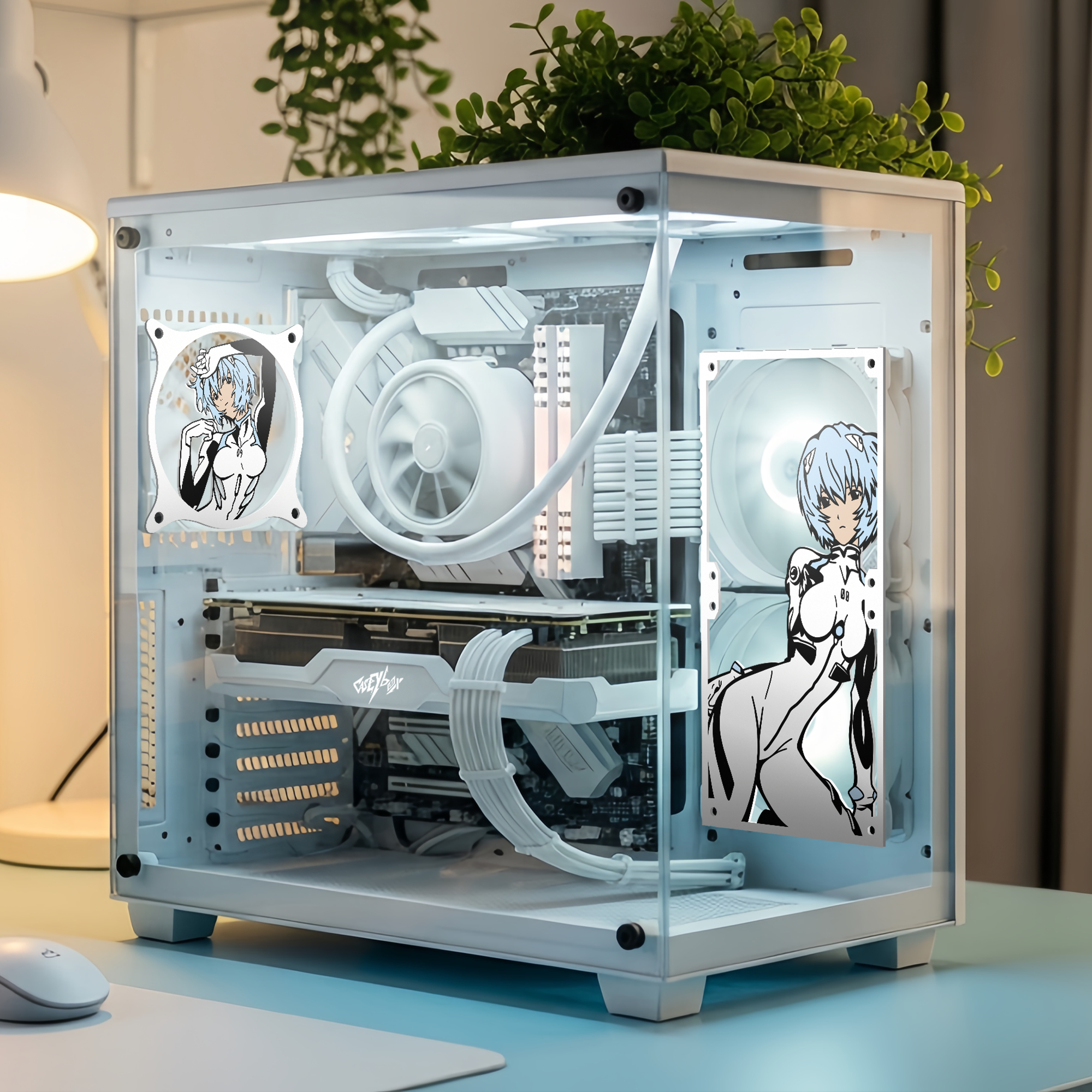 Rei Ayanami Fan Kapağı 240, 120mm – Oyuncu Pc Masaüstü Bilgisayar Kasa Aksesuarı - Gaming Pc