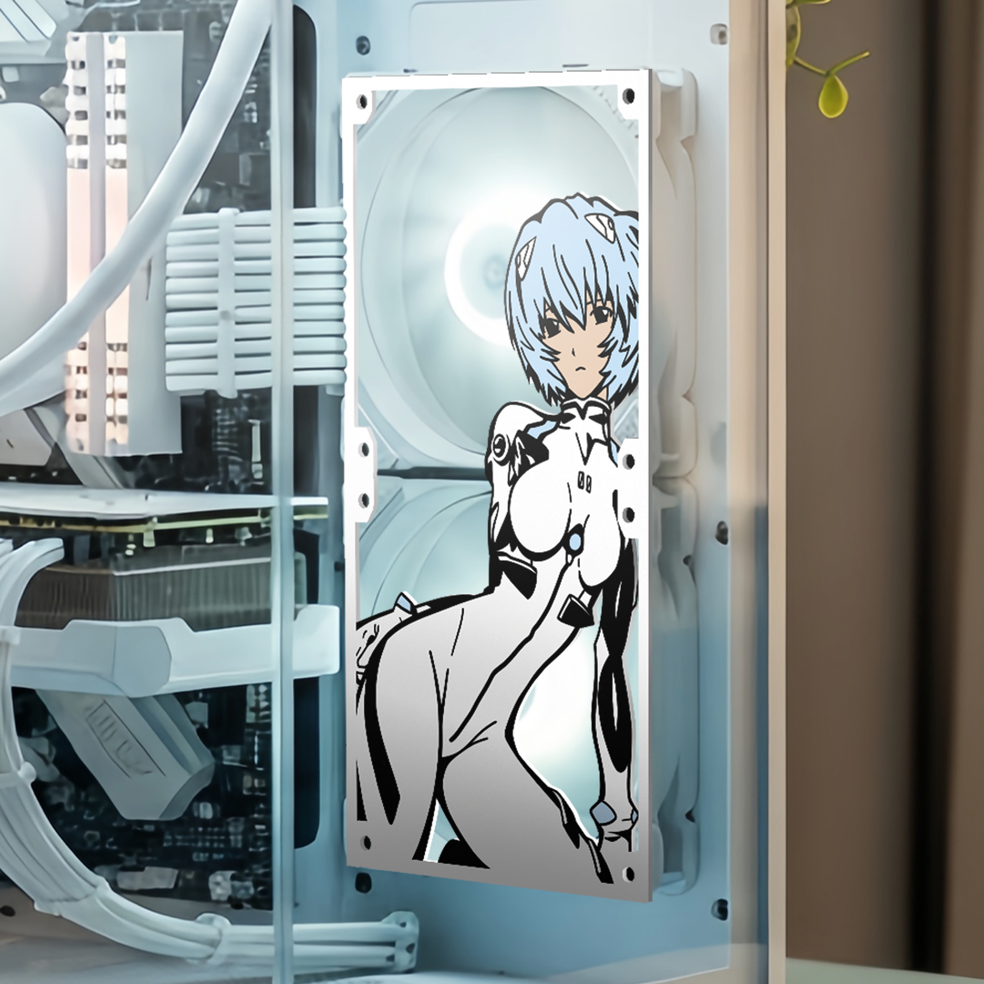 Rei Ayanami Fan Kapağı 240, 120mm – Oyuncu Pc Masaüstü Bilgisayar Kasa Aksesuarı - Gaming Pc