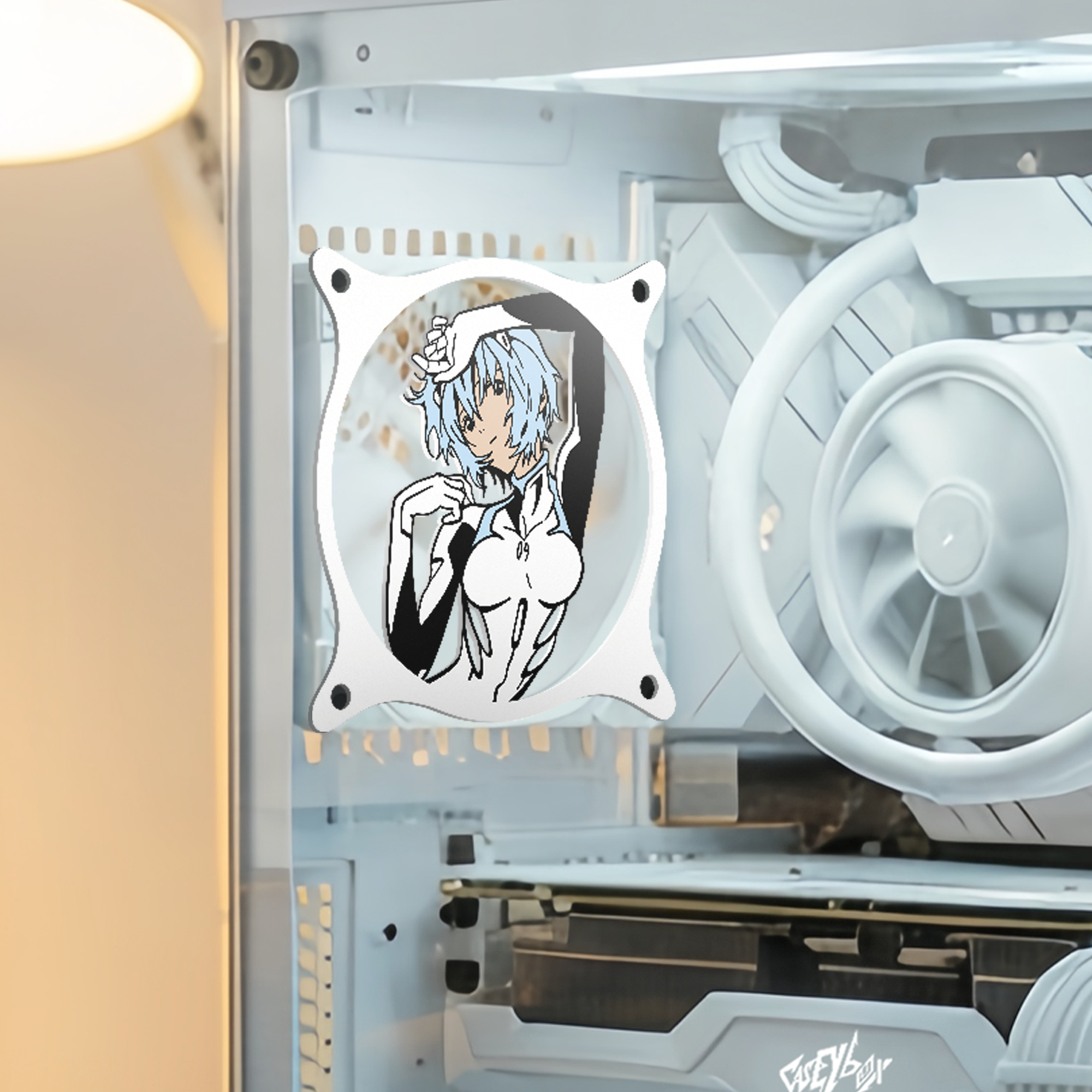 Rei Ayanami Fan Kapağı 240, 120mm – Oyuncu Pc Masaüstü Bilgisayar Kasa Aksesuarı - Gaming Pc