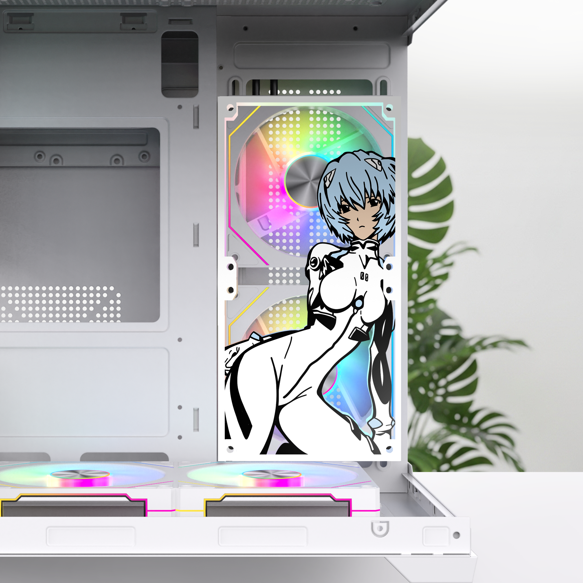 Rei Ayanami Fan Kapağı 240, 120mm – Oyuncu Pc Masaüstü Bilgisayar Kasa Aksesuarı - Gaming Pc