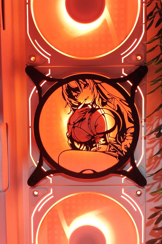 Rias Gremory 120mm Fan Kapağı – Oyuncu Pc Masaüstü Bilgisayar Kasa Aksesuarı - Gaming Pc