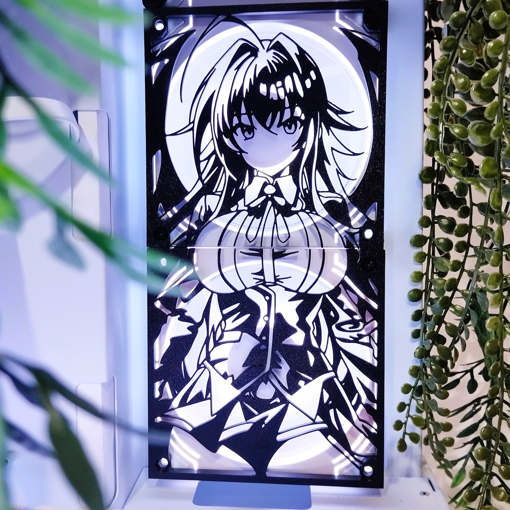 Rias Gremory 120mm Fan Kapağı – Oyuncu Pc Masaüstü Bilgisayar Kasa Aksesuarı - Gaming Pc