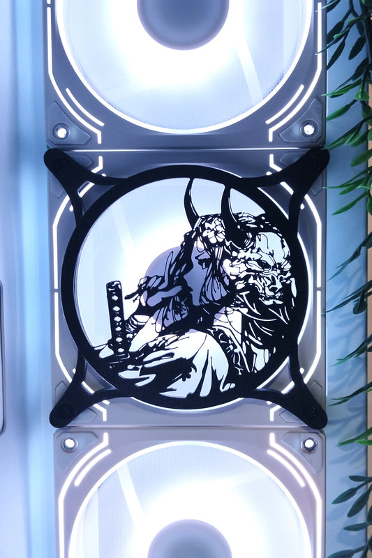 Samurai Girl 240, 120mm Fan Kapağı – Oyuncu Pc Masaüstü Bilgisayar Kasa Aksesuarı - Gaming Pc