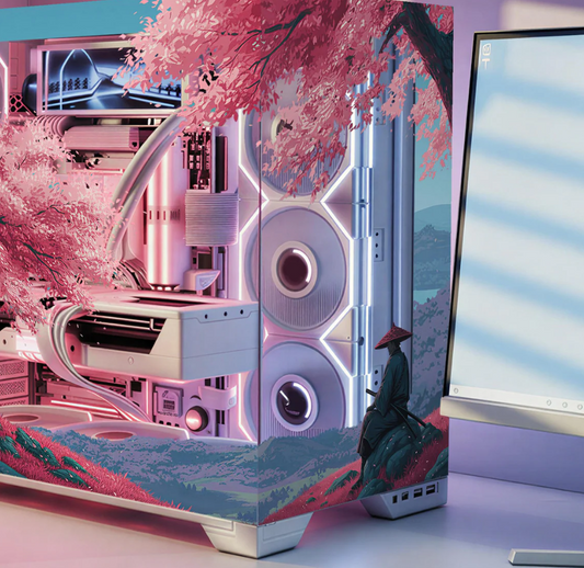Samurai Gaming Tema PC Kasa Sticker | Gaming PC İçin Özel Kasa Kaplaması | Bilgisayar Kasası İçin
