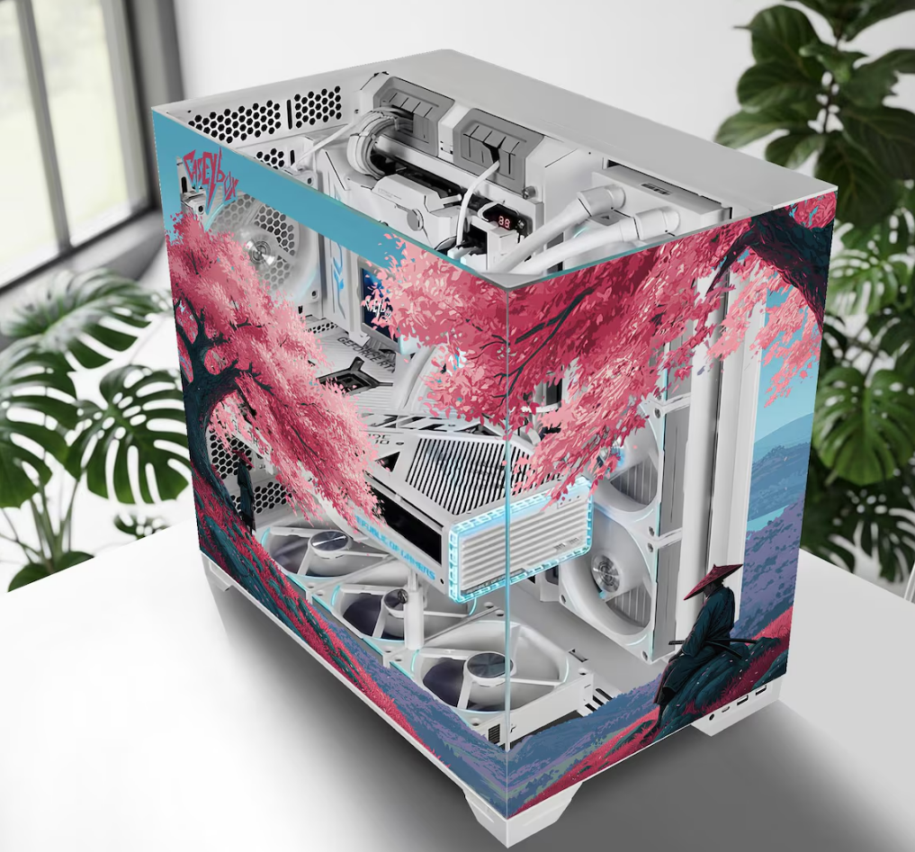 Samurai Gaming Tema PC Kasa Sticker | Gaming PC İçin Özel Kasa Kaplaması | Bilgisayar Kasası İçin