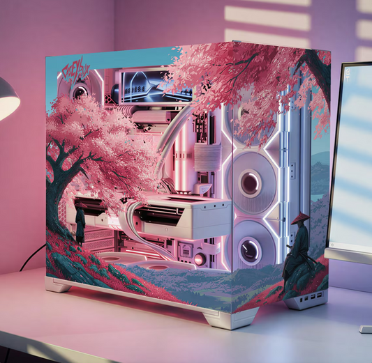 Samurai Gaming Tema PC Kasa Sticker | Gaming PC İçin Özel Kasa Kaplaması | Bilgisayar Kasası İçin