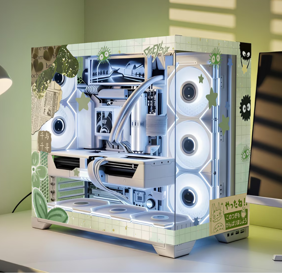 Scoot Sprite Tema PC Kasa Sticker | Gaming PC İçin Özel Kasa Kaplaması | Bilgisayar Kasası İçin