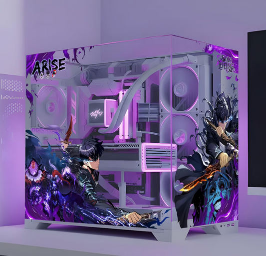 Solo Leveling Tema PC Kasa Sticker | Gaming PC İçin Özel Kasa Kaplaması | Bilgisayar Kasası İçin
