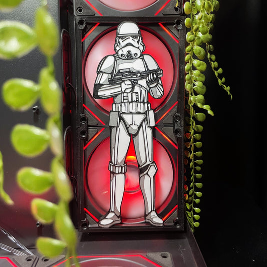Stormtrooper Fan Kapağı 240, 120mm – Oyuncu Pc Masaüstü Bilgisayar Kasa Aksesuarı - Gaming Pc