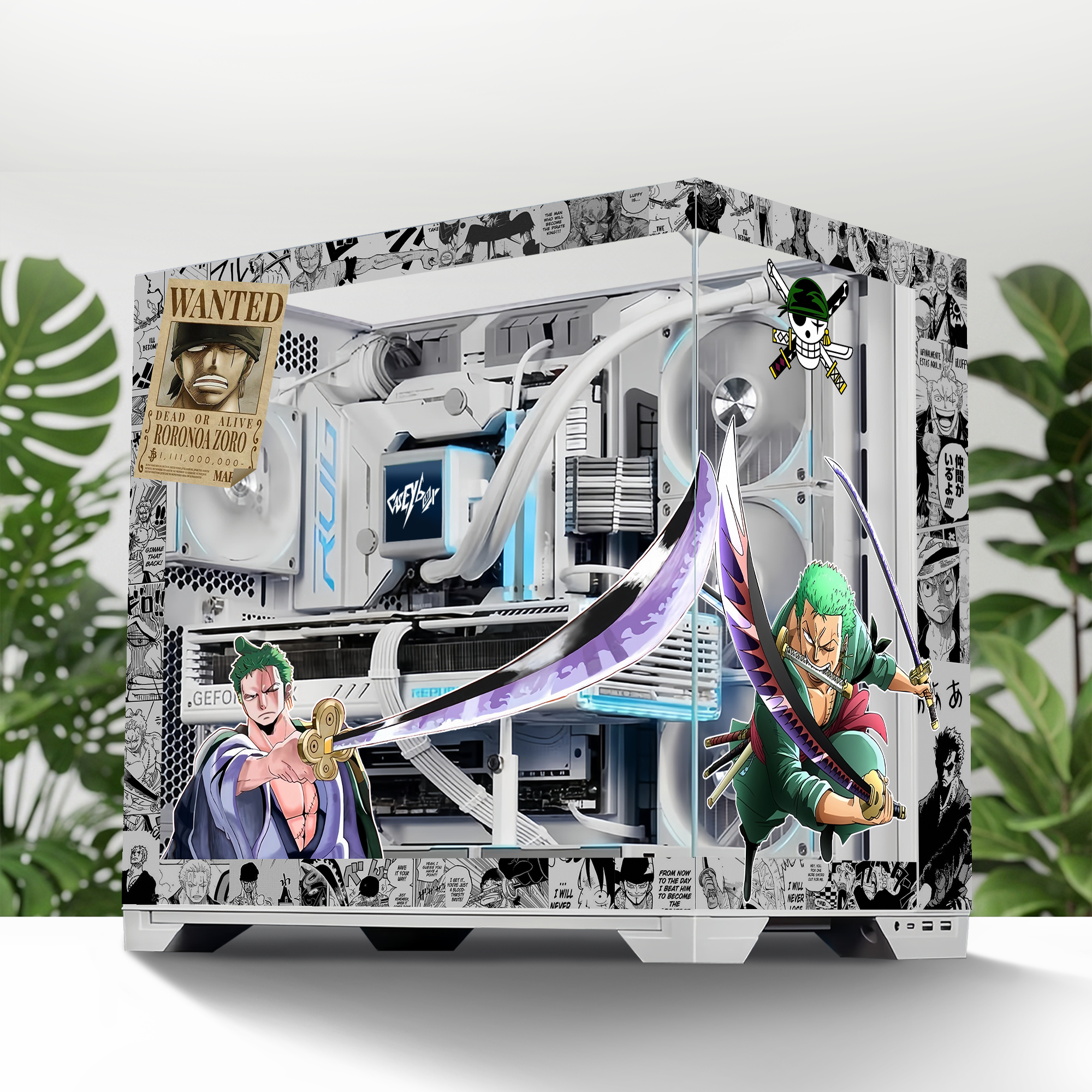 Zoro Temalı PC Kasa Sticker | Gaming PC İçin Özel Kasa Kaplaması | Bilgisayar Kasası İçin